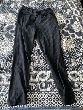 Ralph Lauren navy blue and white stripe pants S